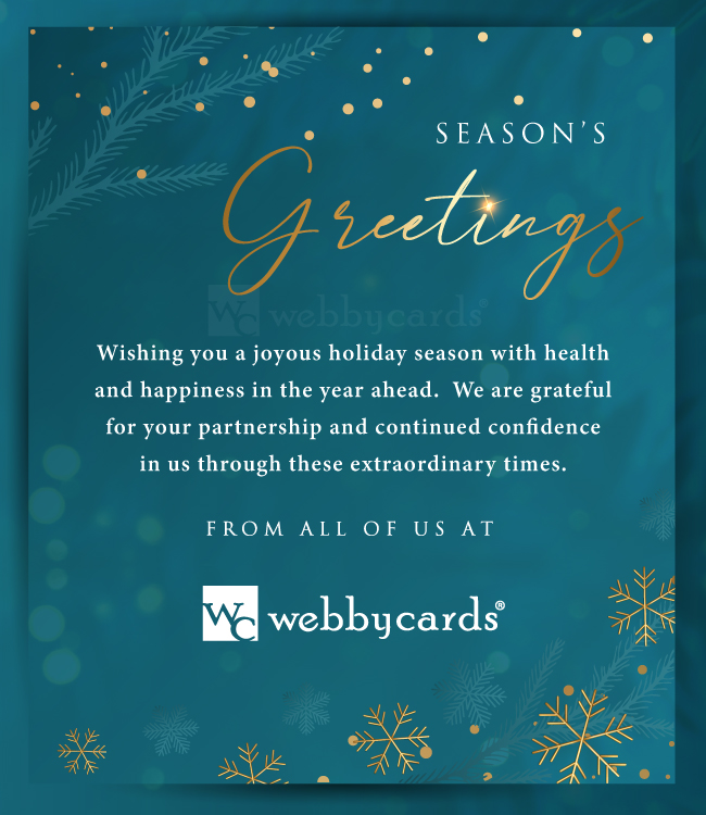 Elegant Seasons Greetings Teal (Static)